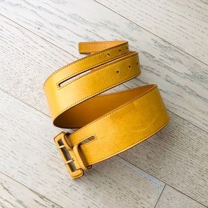Hobo Leather Marigold Yellow Belt